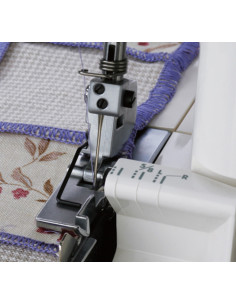 Pied surjeteuse guide tissu couture gradué Janome