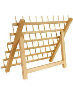 Présentoir en bois pour 60 bobines de fils 2
