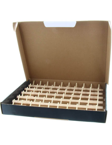 Présentoir en bois pour 60 bobines de fils