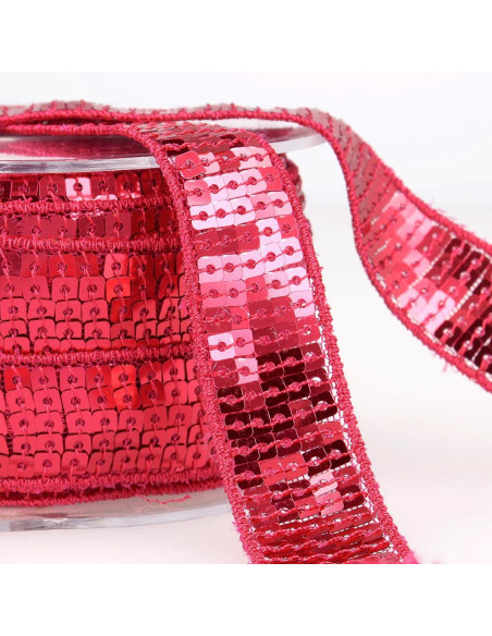 Galon paillettes - Fuchsia