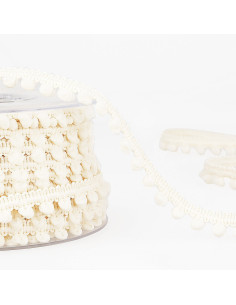 Galon mini pompons - Écru