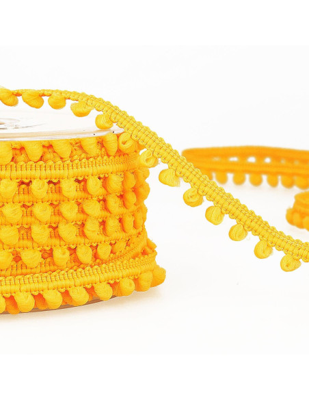 Galon mini pompons - Jaune