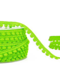 Galon mini pompons - Vert pomme