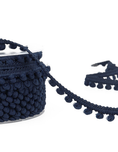Galon mini pompons - Bleu marine