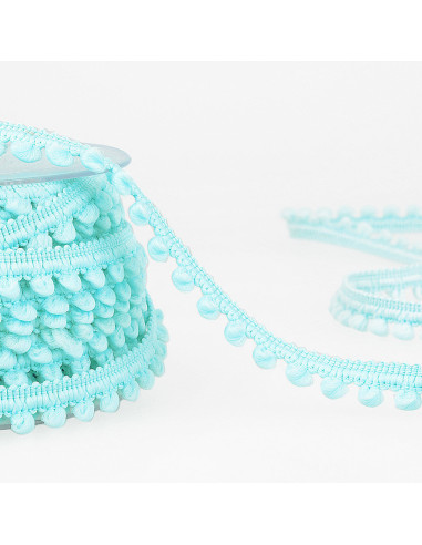 Galon mini pompons - Bleu ciel