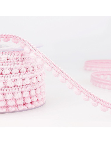 Galon mini pompons - Rose clair