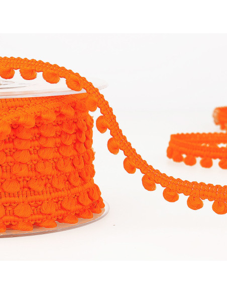 Galon mini pompons - Orange