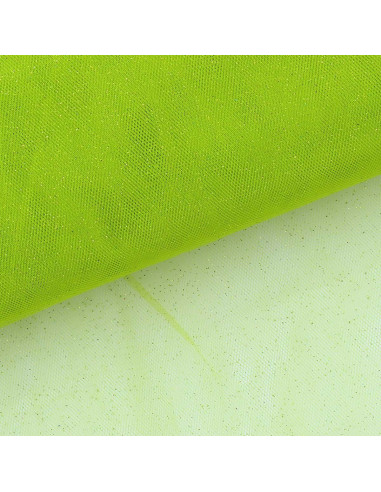 Tulle pailleté - Vert pomme