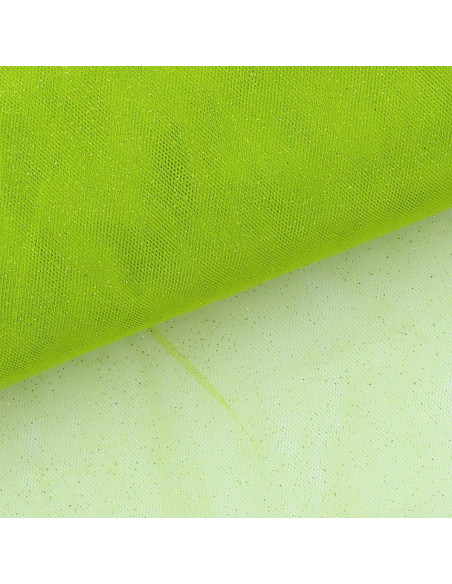 Tulle pailleté - Vert pomme