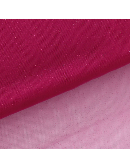 Tulle pailleté - Fuchsia