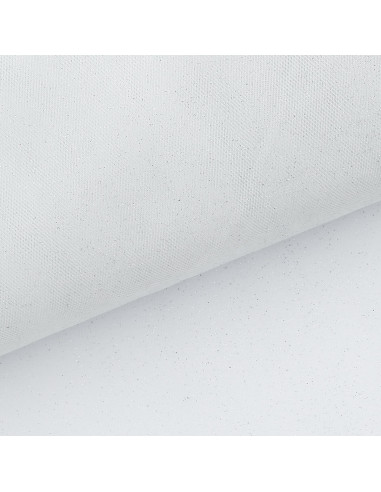 Tulle pailleté - Blanc