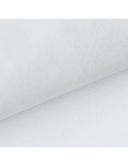 Tulle pailleté - Blanc