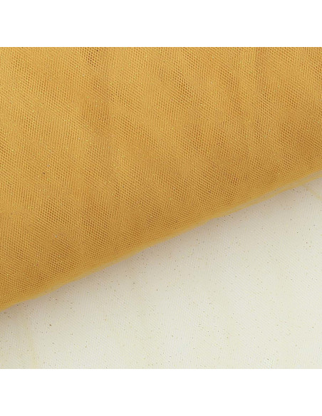 Tulle pailleté - Jaune or