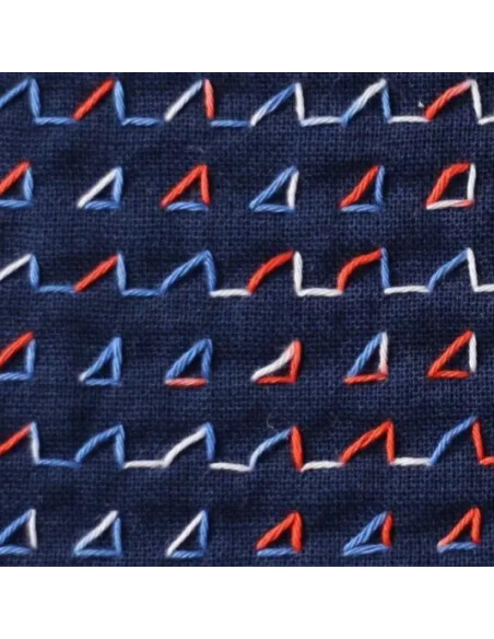 Fil sashiko Daruma Kasuri multicolore 3 couleurs 40 m