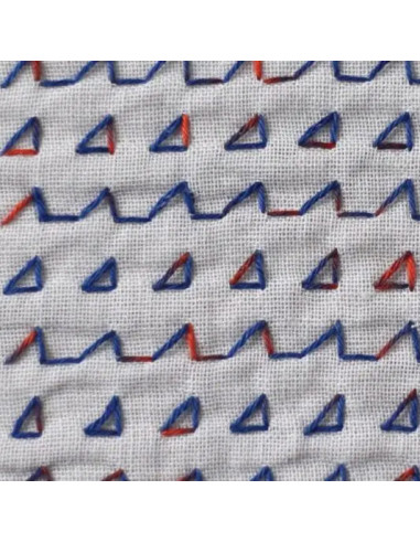Fil sashiko Daruma Kasuri multicolore 2 couleurs 40 m