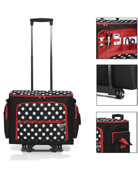 Valise trolley pour machine à coudre - Polka Dots