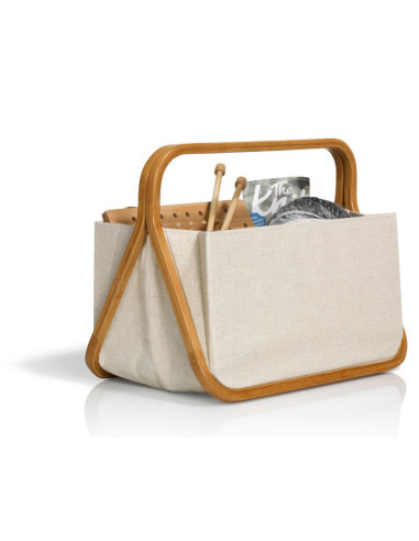 Sac canevas et bambou naturel M
