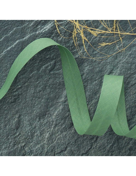 Biais tout textile polycoton - Vert amande
