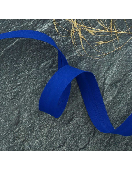 Biais tout textile polycoton - Bleu roi
