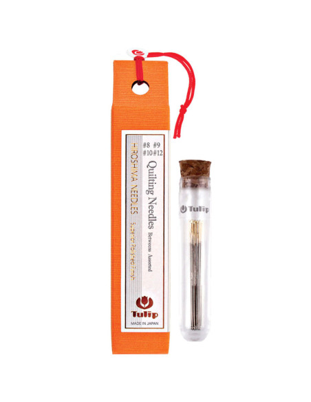 Tube de 6 aiguilles pour quilting Tulip - Assortiment 8/12