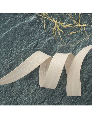 Biais tout textile polycoton - Beige