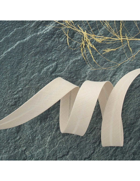 Biais tout textile polycoton - Beige