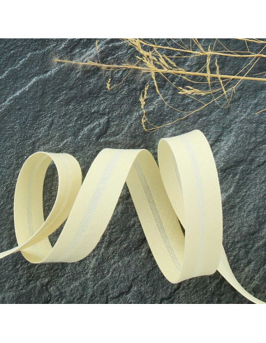Biais tout textile polycoton - Vanille
