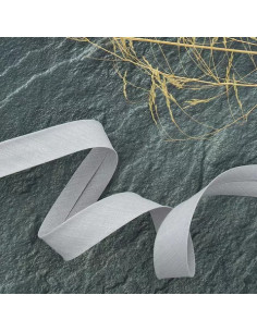 Biais tout textile polycoton - Gris mouette