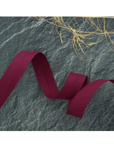 Biais tout textile polycoton - Lie de vin