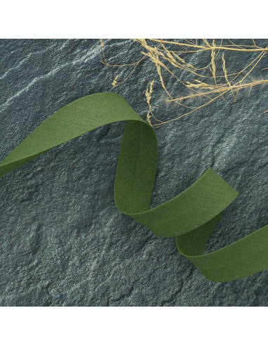Biais tout textile polycoton - Vert olive