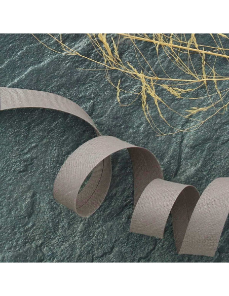 Biais tout textile polycoton - Moka clair