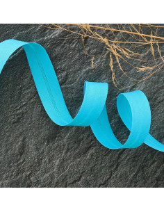 Biais tout textile polycoton - Bleu caraibes