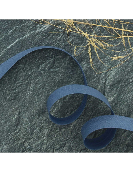 Biais tout textile polycoton - Gris bleu