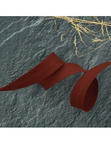 Biais tout textile polycoton - Tabac
