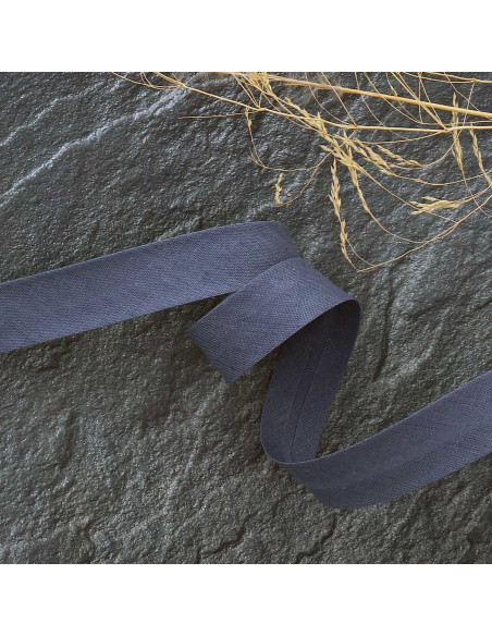 Biais tout textile polycoton - Gris foncé