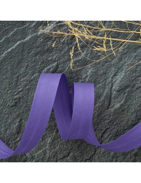 Biais tout textile polycoton - Violet clair