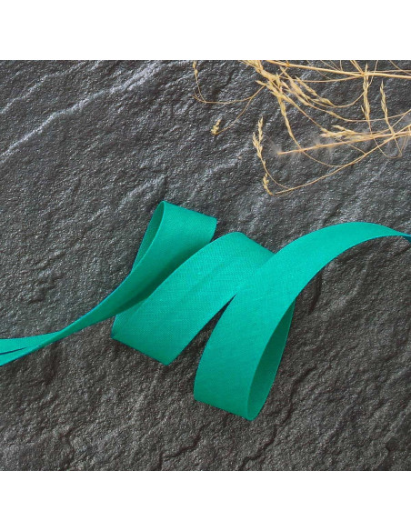 Biais tout textile polycoton - Vert emeraude