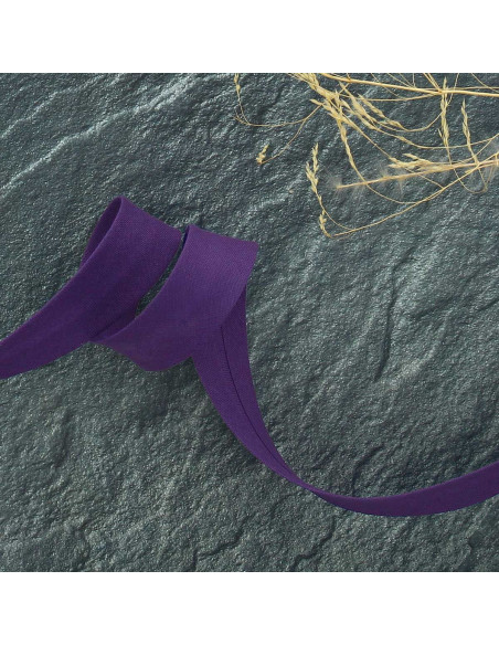 Biais tout textile polycoton - Violet
