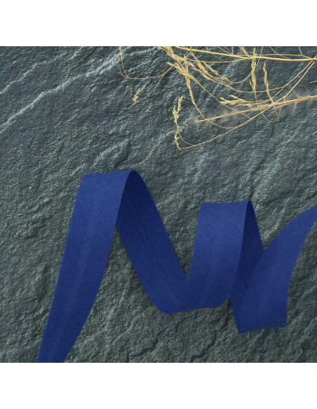 Biais tout textile polycoton - Bleu gentiane