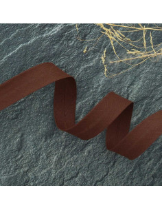 Biais tout textile polycoton - Marron foncé
