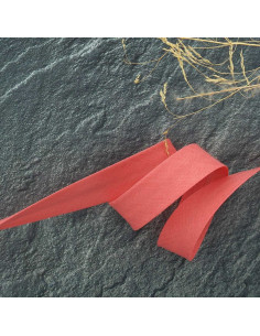Biais tout textile polycoton - Orange Nacarat