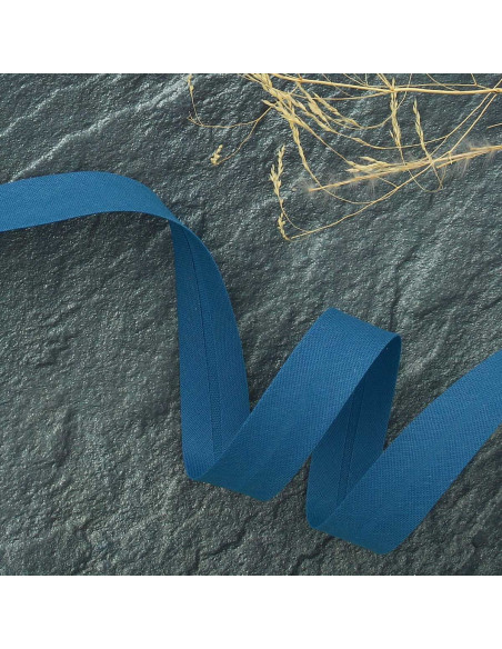 Biais tout textile polycoton - Bleu nuit