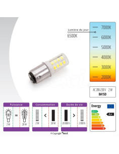 Ampoule à baïonnette LED pour machine à coudre 2