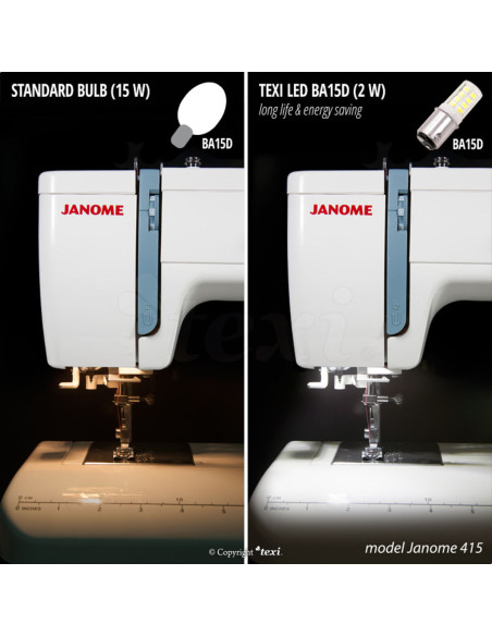 Ampoule à baïonnette LED pour machine à coudre