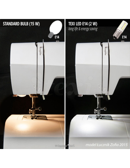Ampoule à vis LED pour machine à coudre