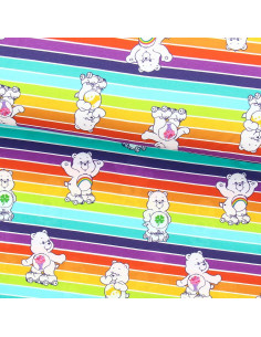 Tissu jersey Bisounours - Arc-en-ciel