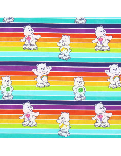 Tissu jersey Bisounours - Arc-en-ciel 2