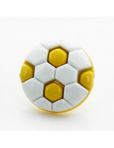 Bouton foot polyester - Jaune