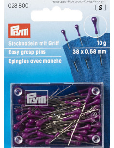 Epingles avec manche violet