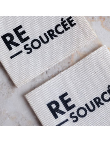 Lot de 5 étiquettes tissées à coudre - Re-sourcée